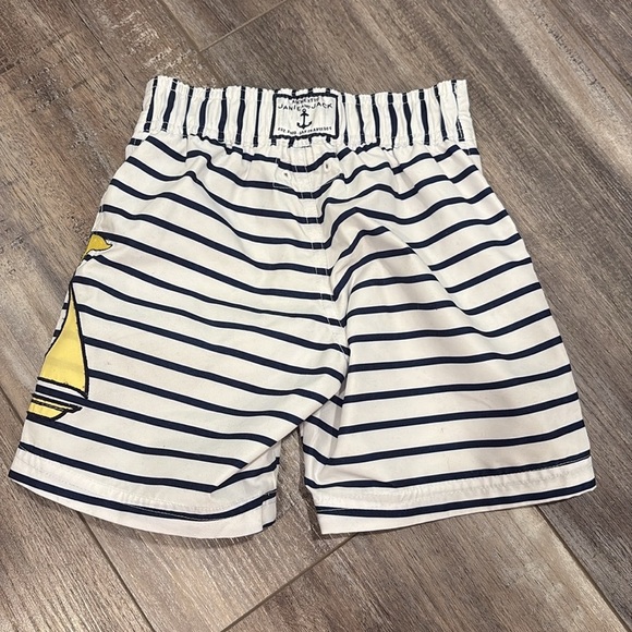 Janie and Jack striped sailboat swim shorts 2t - Picture 3 of 6